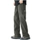 thumbnail image 2 of Ceisia Men's Gift Loose Straight-leg Minimalist Cargo Pants Mid-Rise Elastic Waist Snap Button Patchwork Stitching Pants, 2 of 8