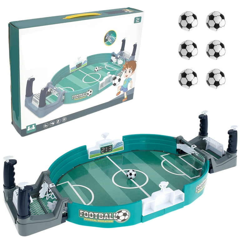 Mini Football Games Portable Tabletop Football Game Set with 6 Mini  Football Fun Interactive Soccer Game Toy Reusable Competitive Soccer Toys  for Kids