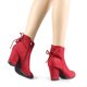 thumbnail image 2 of Botines Allegra K con Cremallera Trasera talón de Bloque punta redonda para Mujeres Rojo 40, 2 of 7