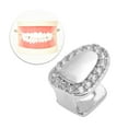 thumbnail image 2 of Unique Bargains Teeth Grillz Set Hip Hop Teeth with Tweezers Teeth Grillz for Halloween Party Hip Hop Show Silver Tone, 2 of 7