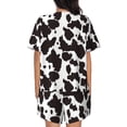 thumbnail image 3 of Picia Cow Skin 2 Pajamas Sets for Women Soft Short-Sleeved Pjs with Lounge Shorts Two Piece Sleepwear-X-Large, 3 of 9