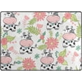 thumbnail image 2 of Coolnut Cows Flowers Leaves Lightweight Area Rugs Carpet Mats Floor Rug Home Decor for Kids Room Living Room, 80"x 58", 2 of 6