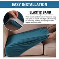 thumbnail image 4 of Funda de cojín de terciopelo elástico para sofá, funda de cojín de felpa para silla, sofá de dos plazas, protector de muebles, cojín de asiento, funda de sofá (3 piezas, fundas de cojín de sofá, marfil), 4 of 5