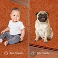 thumbnail image 6 of Furnish my Place Modern Plush Solid Color Rug - Orange, 4' x 50', Pet and Kids Friendly Rug. Made in USA, Runner, Area Rugs Great for Kids, Pets, Event, Wedding, 6 of 12