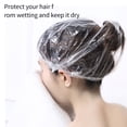 thumbnail image 3 of SPRING PARK 100pcs Disposable Waterproof Hair Cap Reusable Shower Cap Hat Bath Cap Clear Plastic, 3 of 8