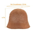 thumbnail image 4 of Deago Women Cotton Bucket Hat Handmade Crochet Knit Foldable Summer Beach Sun Hat Fashion Cute Fishing Hat (Khaki), 4 of 9