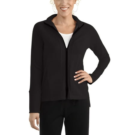 Fruit of the Loom Women's Long Sleeve Full Zip Raglan Track Jacket