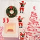 thumbnail image 1 of Papá Noel subiendo la escalera de cuerda, adorno navideño para árbol de Navidad, fiesta, decoración de la pared de la puerta del hogar, 1 of 5