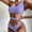 Purple, variant on hoksml Womens Swimsuit,Women Sexy Bikini Solid Hollow Out One-Piece Swimwear Swimsuit Beachwear Set