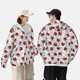 thumbnail image 4 of Fotbe Red Ladybugs On Black Dotted Chaqueta con Protección Solar UPF 50+ para Hombre y Mujer, Camisa con Capucha y Bolsillos-Large, 4 of 7