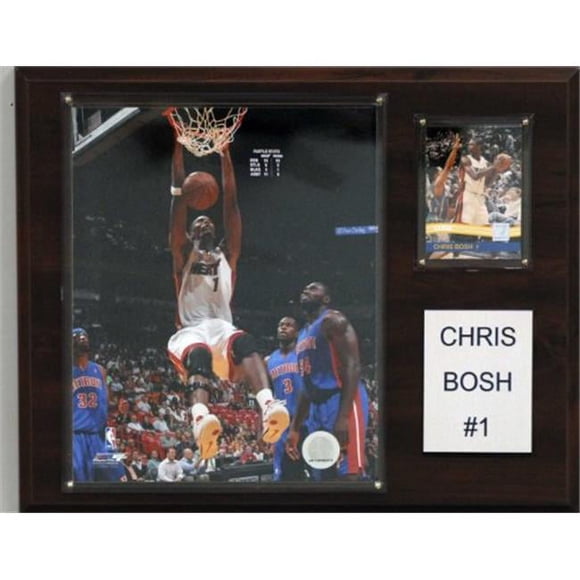 C & I Collectables 1215CBOSH NBA 12 X 15 Plaque de Joueur Chris Bosh Miami Heat