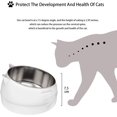 thumbnail image 3 of Piezas Cuencos para gatos Cuenco de alimentación para gatos con inclinación de 15° Cuenco de agua para gatos Cuenco de acero inoxidable Cuenco multifuncional para gatos 400ML+200ML, 3 of 5