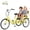 Yellow, variant on Adult Tricycle 7 Speed, 24 Inch 3 Wheel Bikes Extended Rear wheelbase Tricycle Wheel Bike w/Rear Basket for Women/Children Seniors Maximum Load 550lbs