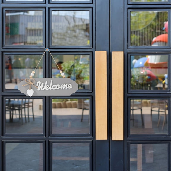 FUEENIRVA Rustic Grey Wooden Welcome Sign for Front Door Hanging Porch Decor