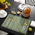 thumbnail image 3 of Sage Green Floral Placemats Set of 8, Spring Flowers Placemats for Dining Table, Place Mats for Kitchen Tabletop, Waterproof Wipeable Dining Table Mats Set, 3 of 9
