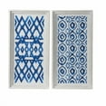 thumbnail image 3 of Set of 2 Blue and White Hanging Sculptures, Modern Wall Art Decor, 12.5" x 24.5", 3 of 5