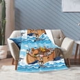 thumbnail image 6 of KLL Fleece Blanket Plush Throw Blanket Animals on Noah's Ark Floating ,Soft Fuzzy Cozy Flannel Blanket for Couch Sofa Bed.(60"x50" ), 6 of 7
