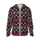 thumbnail image 1 of Fotbe red Minimalist Snowflake Chaqueta con Protección Solar UPF 50+ para Hombre y Mujer, Camisa con Capucha y Bolsillos-Medium, 1 of 7