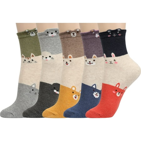 

Women s Cool Animal Fun Crazy Socks (Aris Cute Animal 5 Pairs)
