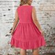thumbnail image 5 of Vestido Casual Más Tamaño de las Mujeres sin Mangas Cuello Redondo de Poliéster Sólido Vestido de Longitud Regular Más Tamaño Vestido de Línea, 5 of 7