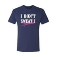 thumbnail image 2 of Wild Bobby, I Don't Sweat I Sparkle Glitter Fitness Print, Gym/Workout, Men Premium Tri Blend Tee, Vintage Navy, Medium, 2 of 4