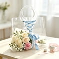 thumbnail image 6 of Doghiosgha Floral Bag Clear Flower Gift Tote Bag with Satin Ribbon Bouquet Wrapping Handbag for Wedding Birthday Party Use, ColorB, 6 of 6