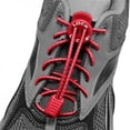 thumbnail image 2 of Agujetas Elásticas Redondas Tenis Sin Nudo Lock Laces 2 Pack rojo, 2 of 7