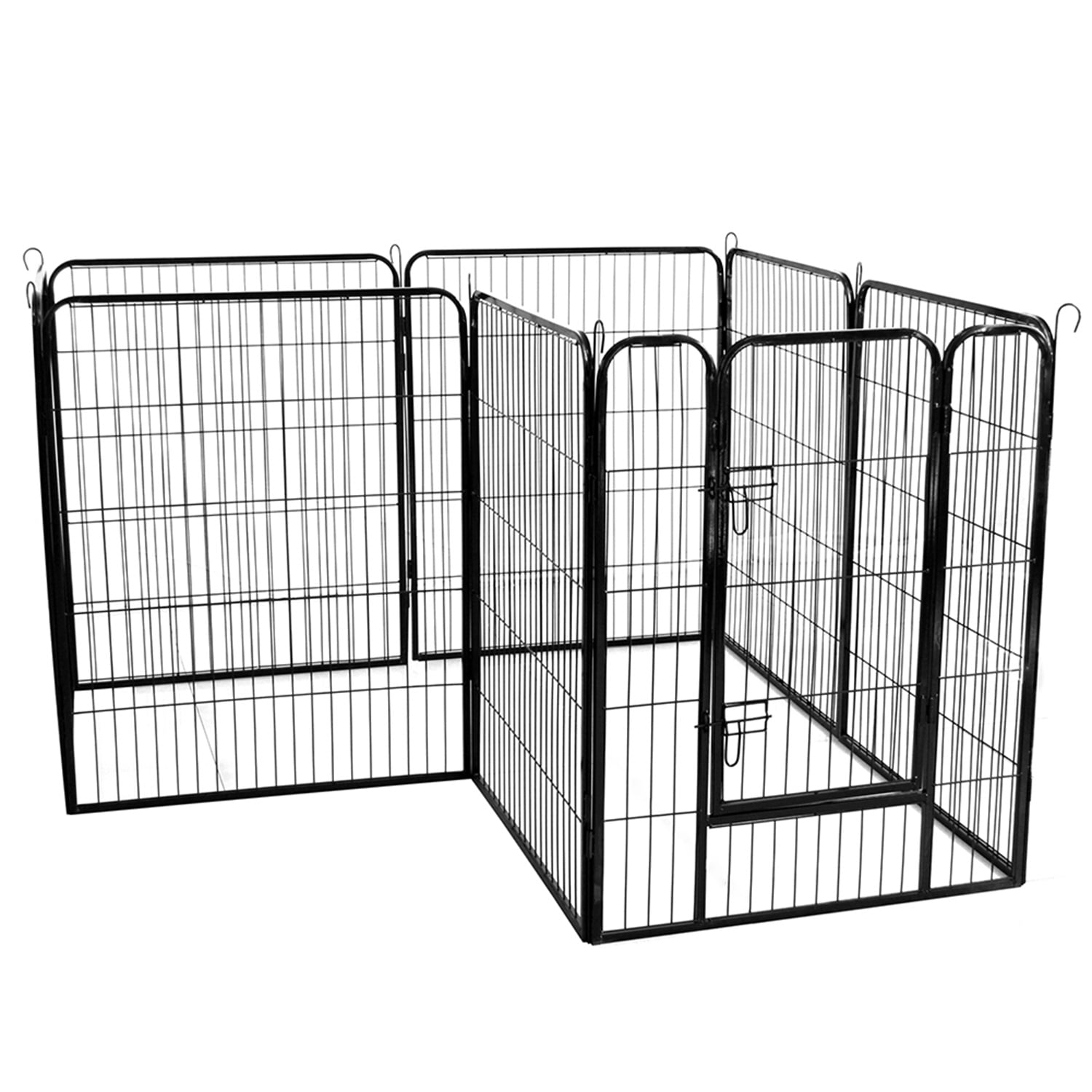Pefilos 8-Panels Dog Pen, 31" Iron Dog Playpen for Outdoor, Large Indoor Metal Puppy Pet Playpen for Cats Small Dogs Run Fence, Black Pefilos 8-Panels Dog Pen, 31" Iron Dog Playpen for Outdoor, Large Indoor Metal Puppy Pet Playpen for Cats Small Dogs Run Fence, Black