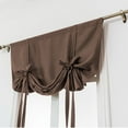 thumbnail image 2 of CUH Brown Blackout Roman Curtains for Kids Bedroom Thermal Insulated Curtains Rod Pocket Tie Up Shade Curtains 1-Panel for Small Windows Bathroom Kitchen (46 x 54 Inches Long), 2 of 7