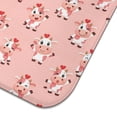 thumbnail image 3 of Pink Cow Heart Pattern Dish Drying Mat for Kitchen 1 Pack, Ultra Absorbent Microfiber Dishes Drainer Mats,18"x24", 3 of 4