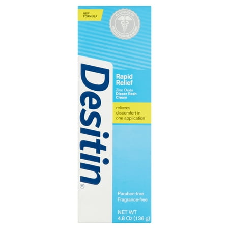Desitin Rapid Relief Zinc Oxide Diaper Rash Cream, 4.8 oz