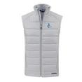 thumbnail image 2 of Men's Cutter & Buck Gray Detroit Lions Throwback Evoke Hybrid Eco Softshell Recycled Full-Zip Vest, 2 of 3