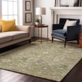 thumbnail image 5 of HomeRoots 679170 5 x 8 ft. Artichoke Green, Gray & Ivory Oriental Washable Machine Made Rectangle Area Rug with UV Protection, 5 of 9