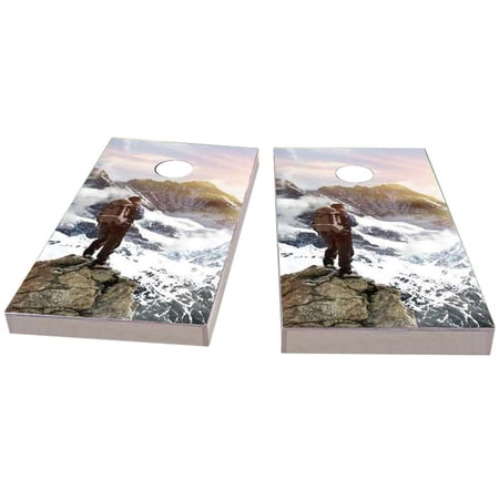 Skip's Garage Mountain Climber Solid Wood Cornhole Board Set