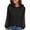 Black hooded lace sweater a1, variant on Tusihei Women Hooded Lace Knitted Long Sleeve Pullover Sweater Drawstring Lightweight Casual Tunic Tops Fall Spring Fashion Pullovers Blouses, Navy XL