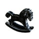 thumbnail image 1 of Caballito de madera de madera decorativo, de colección, artesanal, para decoración, pieza de exhibición. Negro, 1 of 9
