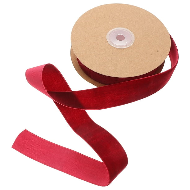 1 rollo de 2,5 cm de ancho accesorios de ropa no elástica Riba de regalos Ribas de flujo de bucking Band de cinta decorativa para tiendas de casas (Claret)