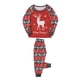 thumbnail image 1 of Conjunto De Pijamas De 2 Piezas Conjunto de pijama familiar de 2 piezas Conjunto informal de manga larga con estampado de alce y pantalones Traje diario Ygjytge Niño Rojo 140Cm para Niño, 1 of 6