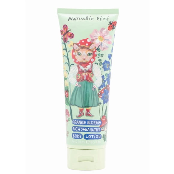 Heathcote & Ivory Nathalie Lete Loción corporal de flor de naranja Forrest Folk Cat 8.5oz