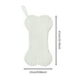 thumbnail image 2 of Large Dog Christmas Stocking, 16.14 Inch Bone Shaped Knit Pet Stocking for Hanging on Fireplace, Festive Xmas Holiday Decorations and Gift for Puppy, Cats and All Pets, Soft Polyester Fabric, 2 of 8