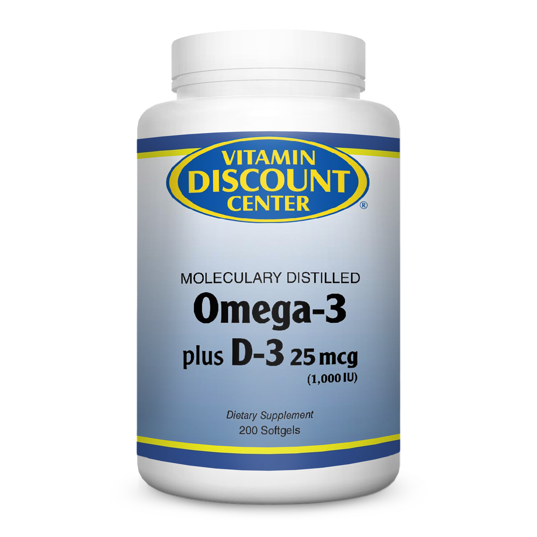 Omega-3 plus D-3 1000 IU by Vitamin Discount Center - 200 Softgels -  Walmart.com