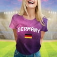 thumbnail image 2 of T Shirts For Women Womens Tops Summer Round Neck German Flag Printed Loose Casual Top, 2 of 4