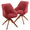 Burgundy, variant on MoNiBloom Cotton-linen Accent Chair Set of 2, Modern Upholstered Sofa Armchair, for Living Room, Yellow