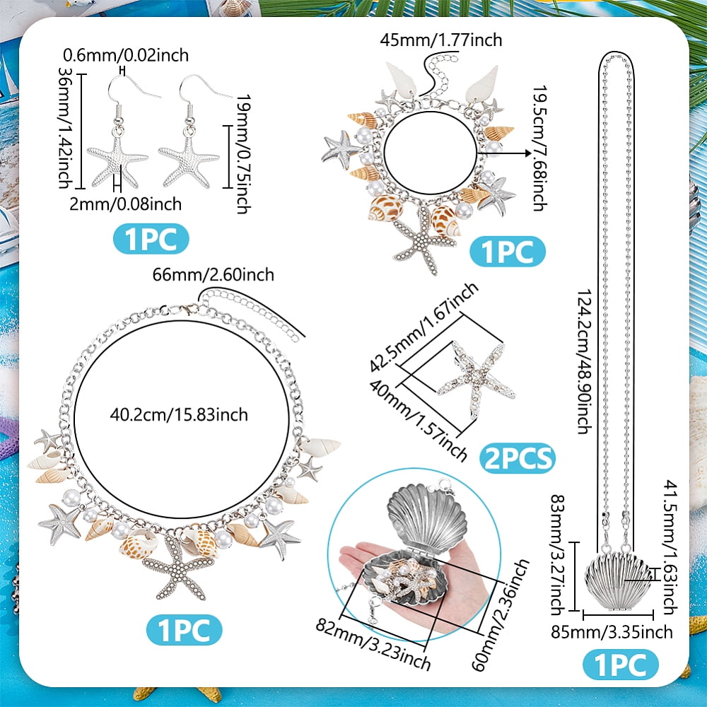 Alloy Crossbody Bags & Hair Clips & Bib Necklaces & Earrings & Charm Bracelets Sets Platinum 36mm