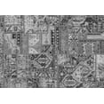 thumbnail image 1 of Ahgly Company Indoor Rectangle Abstract Gray Modern Area Rugs, 2' x 3', 1 of 4