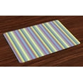 thumbnail image 1 of Ambesonne Chevron Place Mats Set of 4, Colorful Zigzag Lines, Standard Size, Multicolor, 1 of 4