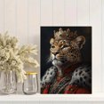 thumbnail image 2 of Qisvanset 12x16 Inch Crown Leopard Canvas Wall Art, Luxurious Wild Animal Elegant Home Wall Decor, 2 of 8