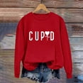 thumbnail image 5 of Love Heart Sweatshirts for Women Valentines Day Oversized Pullover Fleece Tops Trendy Holiday Gifts, 5 of 7