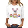 thumbnail image 1 of Camisetas Casuales de las Mujeres Impresas 3/4 Manga Cuello Redondo Blusa, Moda Ligera Superior para el Hogar Y el Uso Diario, Cómoda Imitación de la Tela Del Estante, 1 of 7