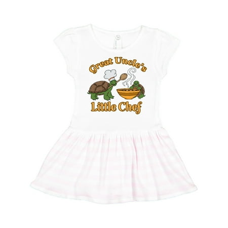 

Inktastic Great Uncle s Little Chef with Cute Turtles Gift Toddler Girl Dress